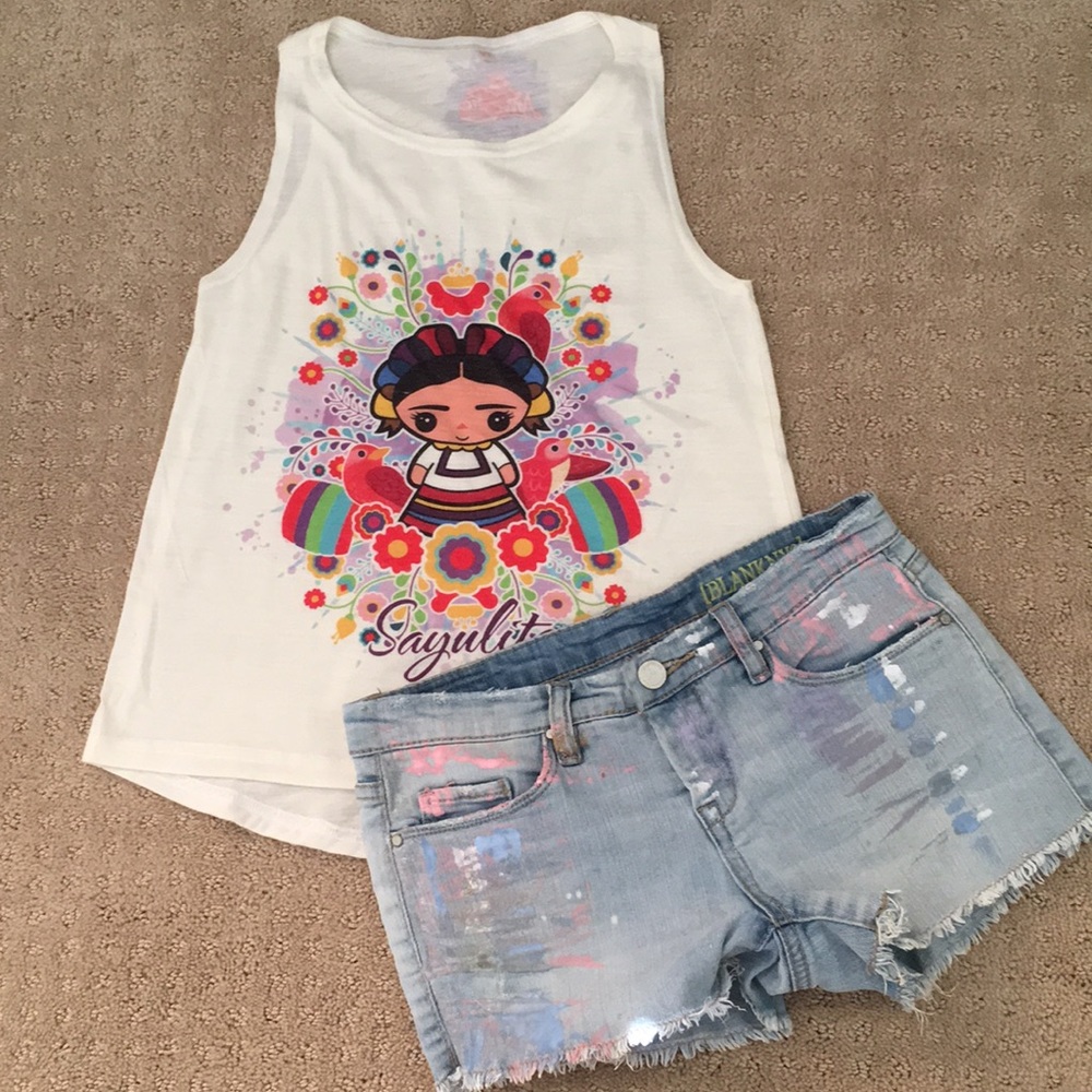 Blank NYC Denim Shorts & Amore Tee
